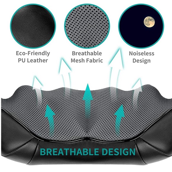 Nekteck Shiatsu Neck and Back Massager with Soothing Heat - Picture 5 of 10